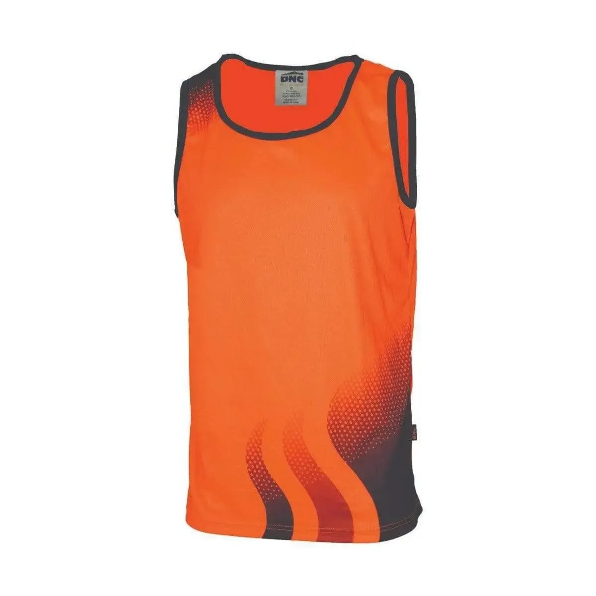 DNC Workwear Work Wear DNC WORKWEAR Wave Hi-Vis Sublimated Singlet 3561